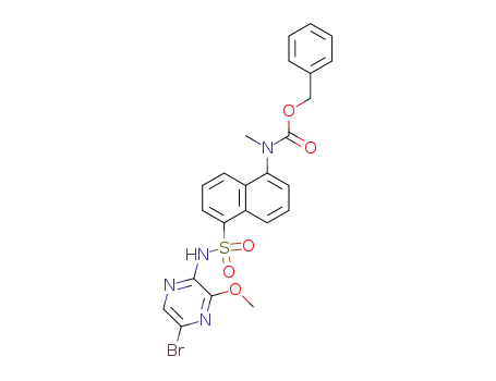 5-(N-benzyloxycarbonyl-N-methylamino)-N-(5-bromo-3-methoxy-2-pyrazinyl)-1-naphthalenesulphonamide