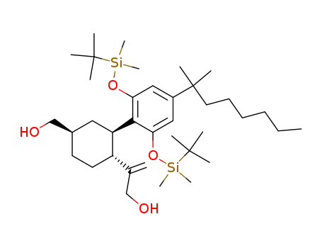 2-{(1R,2R,4R)-2-[2,6-Bis-(tert-butyl-dimethyl-silanyloxy)-4-(1,1-dimethyl-heptyl)-phenyl]-4-hydroxymethyl-cyclohexyl}-prop-2-en-1-ol