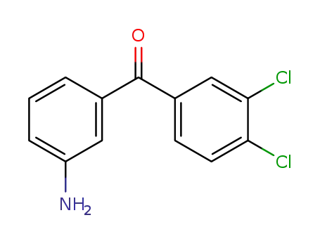 Molecular Structure of 62261-50-1 (Methanone, (3-aminophenyl)(3,4-dichlorophenyl)-)