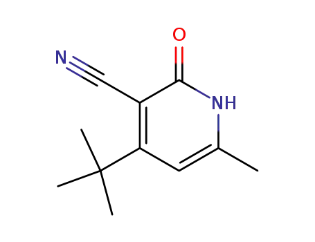 Molecular Structure of 146881-62-1 (4-tert-butyl-3-cyano-6-methyl-2(1H)-pyridinone)
