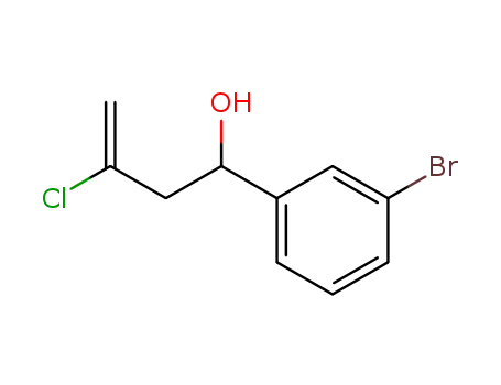 Molecular Structure of 193465-74-6 (Benzenemethanol, 3-bromo-a-(2-chloro-2-propenyl)-)
