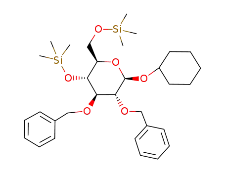 cyclohexyl 2,3-di-O-benzyl-4,6-bis-O-trimethylsilyl-β-D-glucopyranoside