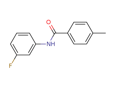 Molecular Structure of 5215-30-5 (N-(3-Fluorophenyl)-4-MethylbenzaMide, 97%)