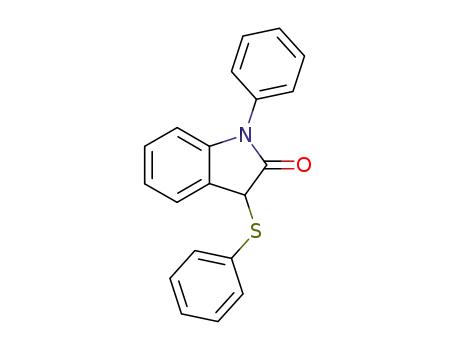 Molecular Structure of 193815-35-9 (2H-Indol-2-one, 1,3-dihydro-1-phenyl-3-(phenylthio)-)