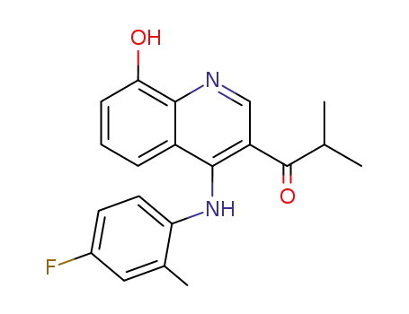 3-isobutyryl-4-(4-fluoro-2-methylphenylamino)-8-hydroxyquinoline