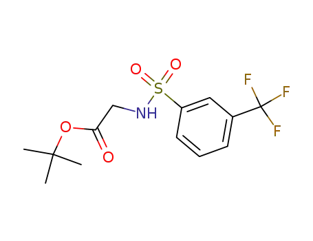 Molecular Structure of 245364-63-0 ((3-trifluoromethyl-benzenesulfonylamino)-acetic acid <i>tert</i>-butyl ester)