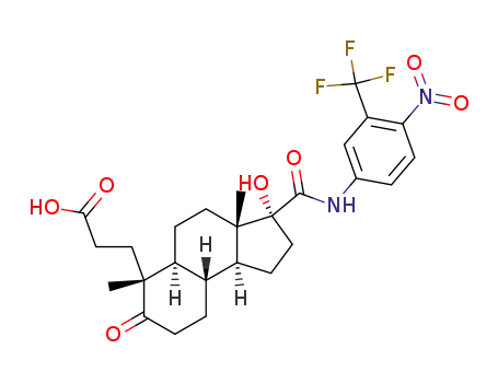 3-[(3R,3aS,5aS,6R,9aS,9bS)-3-Hydroxy-3a,6-dimethyl-3-(4-nitro-3-trifluoromethyl-phenylcarbamoyl)-7-oxo-dodecahydro-cyclopenta[a]naphthalen-6-yl]-propionic acid