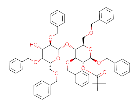 benzyl O-(2,4,6-tri-O-benzyl-β-D-galactopyranosyl)-(1->4)-3,6-di-O-benzyl-2-O-pivaloyl-β-D-glucopyranoside