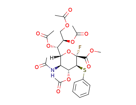 (2R,3S,4R,5S,6R)-4-Acetoxy-5-acetylamino-2-fluoro-3-phenylsulfanyl-6-((1S,2R)-1,2,3-triacetoxy-propyl)-tetrahydro-pyran-2-carboxylic acid methyl ester