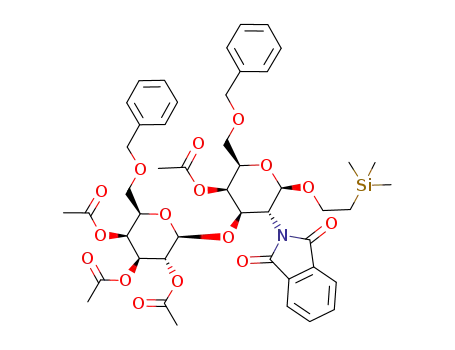 2-trimethylsilylethyl 2,3,4-tri-O-acetyl-6-O-benzyl-β-D-galactopyranosyl-(1->3)-6-O-benzyl-2-deoxy-2-phthalimido-β-D-galactopyranoside