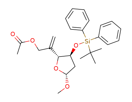 Acetic acid 2-[(2R,3S,5R)-3-(tert-butyl-diphenyl-silanyloxy)-5-methoxy-tetrahydro-furan-2-yl]-allyl ester