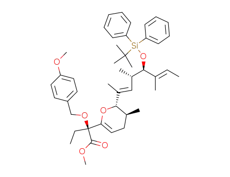 (S)-2-{(5S,6S)-6-[(1E,5E)-(3S,4R)-4-(tert-Butyl-diphenyl-silanyloxy)-1,3,5-trimethyl-hepta-1,5-dienyl]-5-methyl-5,6-dihydro-4H-pyran-2-yl}-2-(4-methoxy-benzyloxy)-butyric acid methyl ester