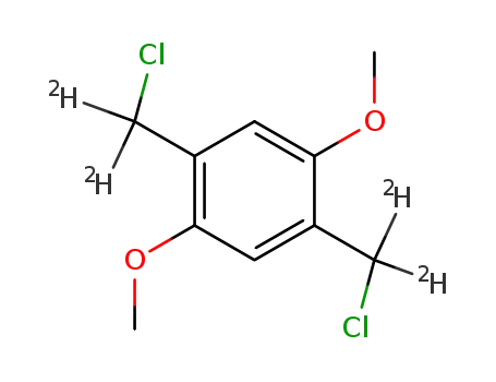 Molecular Structure of 202579-26-8 (1,4-bis(chloro[D<sub>2</sub>]methyl)-2,5-dimethoxybenzene)