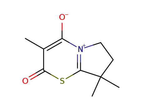 Molecular Structure of 153616-70-7 (4-hydroxy-3,8,8-trimethyl-2-oxo-3,4,6,7-tetrahydro-2H,6H-pyrrolo<2,1-b><1,3>-thiazinium hydroxide inner salt)