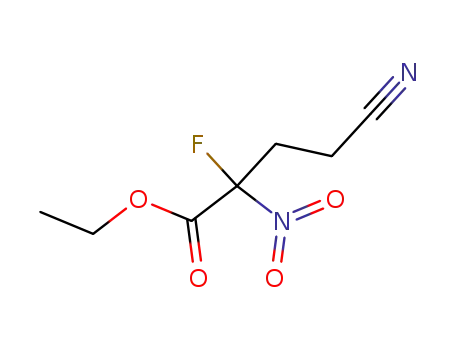 Molecular Structure of 110683-81-3 (Butanoic acid, 4-cyano-2-fluoro-2-nitro-, ethyl ester)