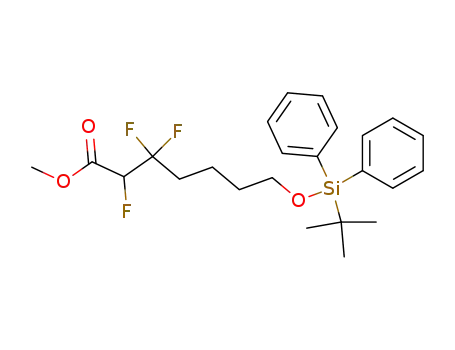 7-(tert-Butyl-diphenyl-silanyloxy)-2,3,3-trifluoro-heptanoic acid methyl ester