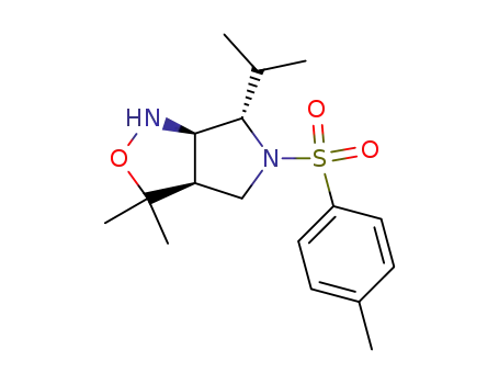 Molecular Structure of 190838-91-6 ((3aR,6S,6aR)-6-Isopropyl-3,3-dimethyl-5-(toluene-4-sulfonyl)-hexahydro-pyrrolo[3,4-c]isoxazole)