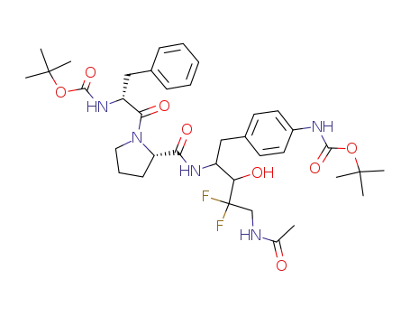 (N-tert-butoxycarbonyl-D-phenylalanyl)-N-<4-acetylamino-1-<(4-tert-butoxycarbonylaminophenyl)methyl>-3,3-difluoro-2-hydroxybutyl>-L-prolinamide