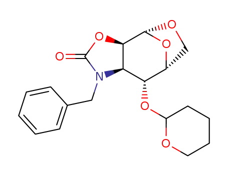 Molecular Structure of 228115-43-3 (4,7-Epoxyoxepino4,3-doxazol-2(1H)-one, hexahydro-1-(phenylmethyl)-8-(tetrahydro-2H-pyran-2-yl)oxy-, (3aR,4R,7R,8R,8aR)-)
