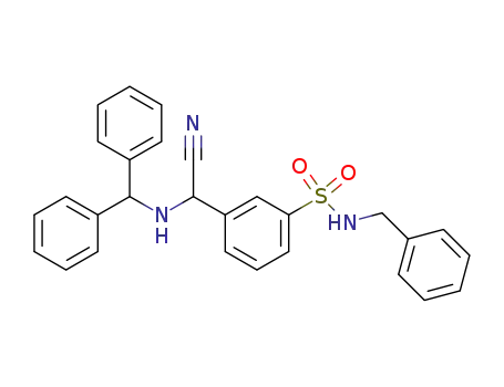 3-[(Benzhydryl-amino)-cyano-methyl]-N-benzyl-benzenesulfonamide