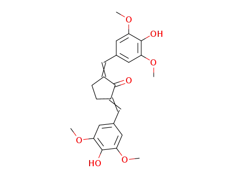 Molecular Structure of 56720-22-0 (Cyclopentanone, 2,5-bis[(4-hydroxy-3,5-dimethoxyphenyl)methylene]-)