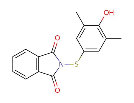 Molecular Structure of 233600-07-2 (N-(3,5-Dimethyl-4-hydroxyphenylthio)phthalimide)