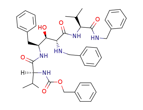 benzyl [(2S)-1-{[(2S,3R,4R)-4-(benzylamino)-5-{[(2S)-1-(benzylamino)-3-methyl-1-oxobutan-2-yl]amino}-3-hydroxy-5-oxo-1-phenylpentan-2-yl]amino}-3-methyl-1-oxobutan-2-yl]carbamate (non-preferred name)