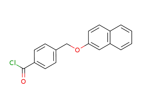 Molecular Structure of 1027466-18-7 (4-(Naphthalen-2-yloxymethyl)-benzoyl chloride)