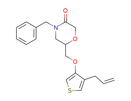4-benzyl-2-<3-(4-allylthienyloxymethyl)>morpholin-5-one