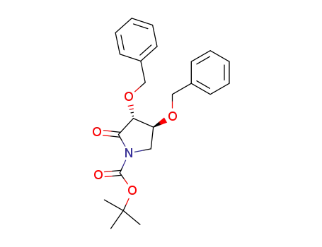 Molecular Structure of 203730-24-9 ((3R,4S)-3,4-Bis-benzyloxy-2-oxo-pyrrolidine-1-carboxylic acid tert-butyl ester)