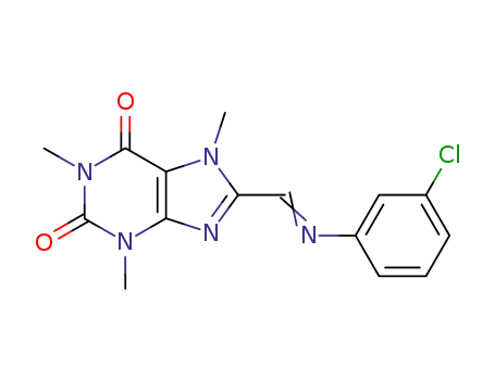 Molecular Structure of 198282-98-3 (8-(3-chlorophenyliminomethyl)caffeine)
