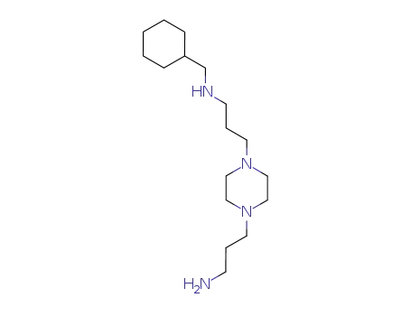 Molecular Structure of 240429-17-8 ({3-[4-(3-amino-propyl)-piperazin-1-yl]-propyl}-cyclohexylmethyl-amine)