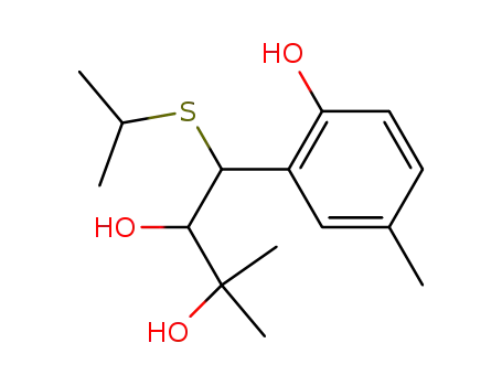 1-(2-Hydroxy-5-methyl-phenyl)-1-isopropylsulfanyl-3-methyl-butane-2,3-diol
