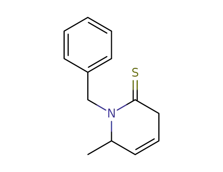 Molecular Structure of 191087-87-3 (2(1H)-Pyridinethione,  3,6-dihydro-6-methyl-1-(phenylmethyl)-)
