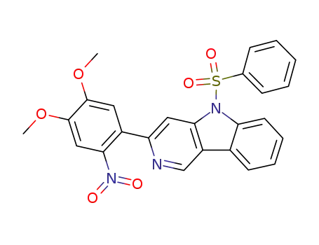 3-(6'-nitroveratryl)-5-phenylsulfonylpyrido<4,3-b>indole