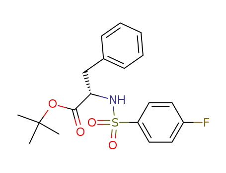 Molecular Structure of 245364-67-4 (2-(4-fluoro-benzenesulfonylamino)-3-phenyl-propionic acid <i>tert</i>-butyl ester)