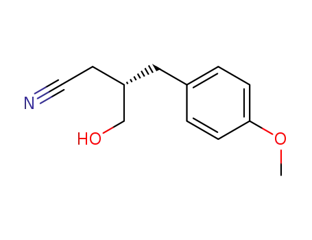 Molecular Structure of 174417-87-9 ((S)-4-hydroxy-3-(p-methoxybenzyl)butyronitrile)