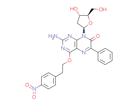 2-amino-8-[2-deoxy-β-D-ribofuranosyl]-4-[2-(4-nitrophenyl)ethoxy]-6-phenylpteridin-7(8H)-one