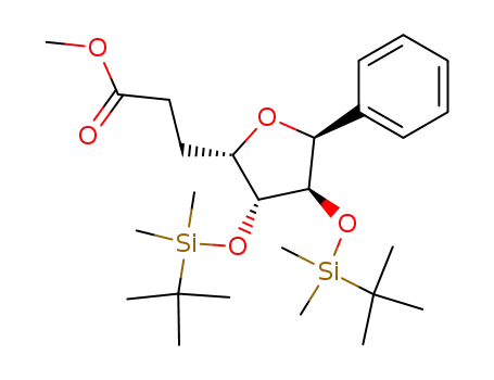 3-[(2S,3R,4R,5S)-3,4-Bis-(tert-butyl-dimethyl-silanyloxy)-5-phenyl-tetrahydro-furan-2-yl]-propionic acid methyl ester