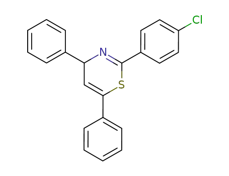 Molecular Structure of 54665-83-7 (4H-1,3-Thiazine, 2-(4-chlorophenyl)-4,6-diphenyl-)