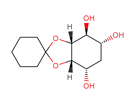 Molecular Structure of 156712-80-0 (3,4-O-cyclohexylidene-6-deoxy-myo-inositol)