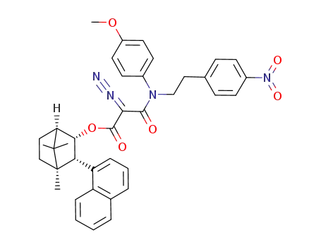 2-Diazo-N-(4-methoxy-phenyl)-N-[2-(4-nitro-phenyl)-ethyl]-malonamic acid (1R,2S,3S,4R)-4,7,7-trimethyl-3-naphthalen-1-yl-bicyclo[2.2.1]hept-2-yl ester