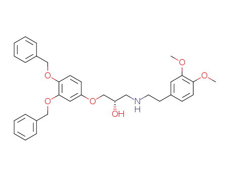 (2S)-(-)-1-(3',4'-dibenzyloxyphenoxy)-3-(2-(3'',4''-dimethoxyphenyl)ethylamino)-2-propanol