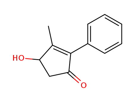 Molecular Structure of 69766-87-6 (3-Methyl-4-hydroxy-2-phenyl-2-cyclopentene-1-one)