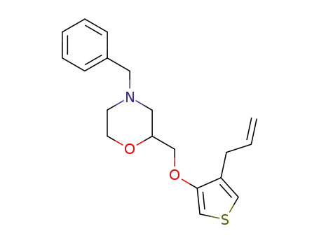4-benzyl-2-<3-(4-allylthienyloxymethyl)>morpholine