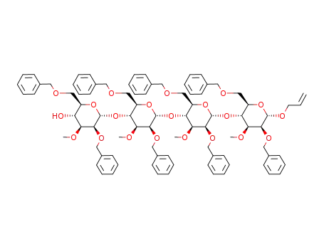 allyl O-(2,6-di-O-benzyl-3-O-methyl-α-D-mannopyranosyl)-[(1->4)-O-(2,6-di-O-benzyl-3-O-methyl-α-D-mannopyranosyl)]2-(1->4)-2,6-di-O-benzyl-3-O-methyl-α-D-mannopyranoside