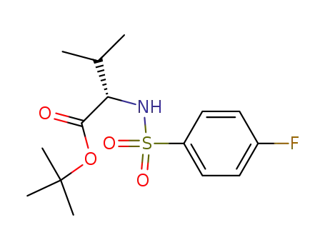 Molecular Structure of 245364-65-2 (2-(4-fluoro-benzenesulfonylamino)-3-methyl-butyric acid <i>tert</i>-butyl ester)