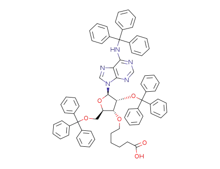 6-{(2R,3R,4R,5R)-5-[6-(Trityl-amino)-purin-9-yl]-4-trityloxy-2-trityloxymethyl-tetrahydro-furan-3-yloxy}-hexanoic acid