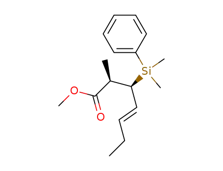 (+)-methyl (2R,3S)-E-2-methyl-3-(phenyldimethylsilyl)hept-4-enoate