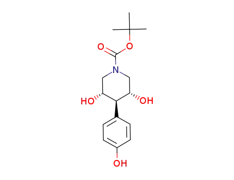 (3R,4S,5S)-3,5-Dihydroxy-4-(4-hydroxy-phenyl)-piperidine-1-carboxylic acid tert-butyl ester
